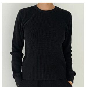 Le Bon Shoppe Waffle Fundamental Tee, Black, Size Small